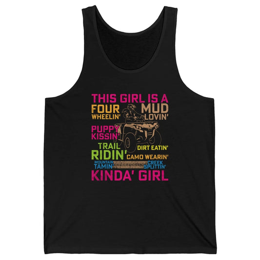 Retro Mud Quad Princess UTV ATV Rider 4 Wheel SXS Offroad Unisex Jersey Tank