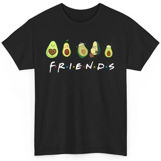 Avocado Friends Funny Avocado Running Drinking Avocado Lover Classic Unisex T-Shirt