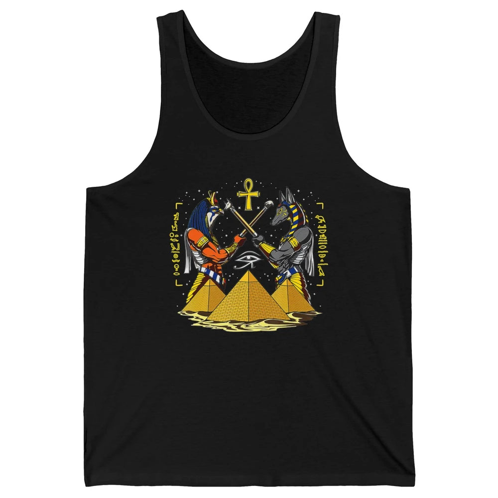 Retro Ancient Egyptian God Anubis Egypt Horus Archaeology Unisex Jersey Tank