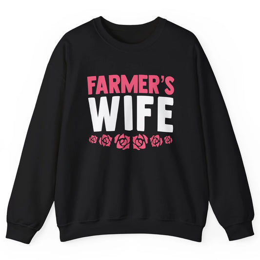 Retro Farmer Wife Funny Farm Lovers Farming Women Western Unisex Crewneck Sweatshirt
