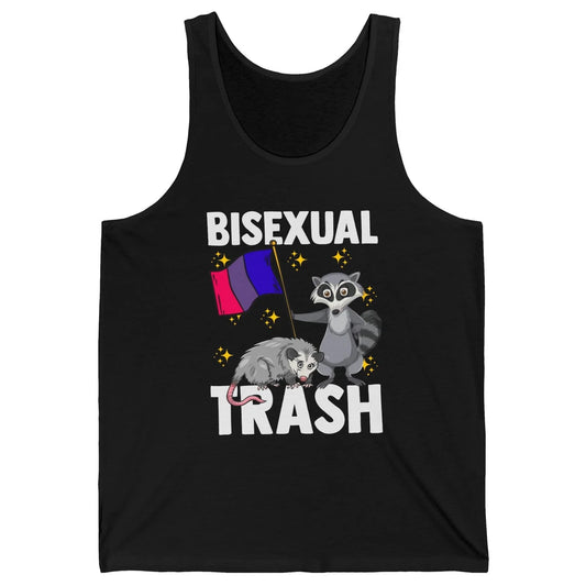 Raccoon LGBT Bisexual Trash Funny Flag Pride Animal Lovers Unisex Jersey Tank