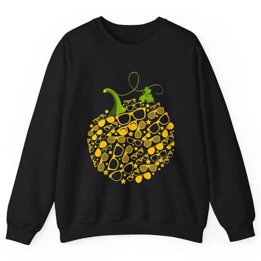 Pumpkin Glasses Optometry Optician Halloween Spooky Season Unisex Crewneck Sweatshirt