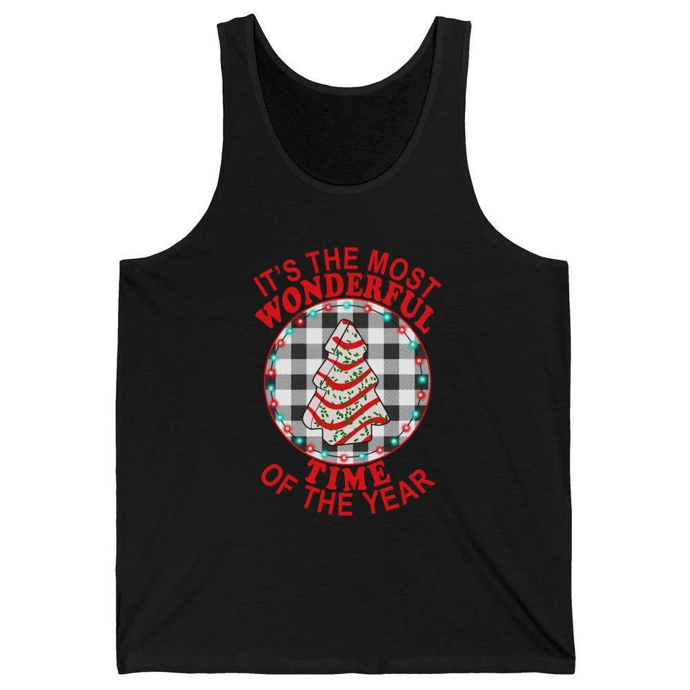 Funny Christmas Tree Cakes Most Wonderful Time Bakers Baking Unisex Jersey Tank