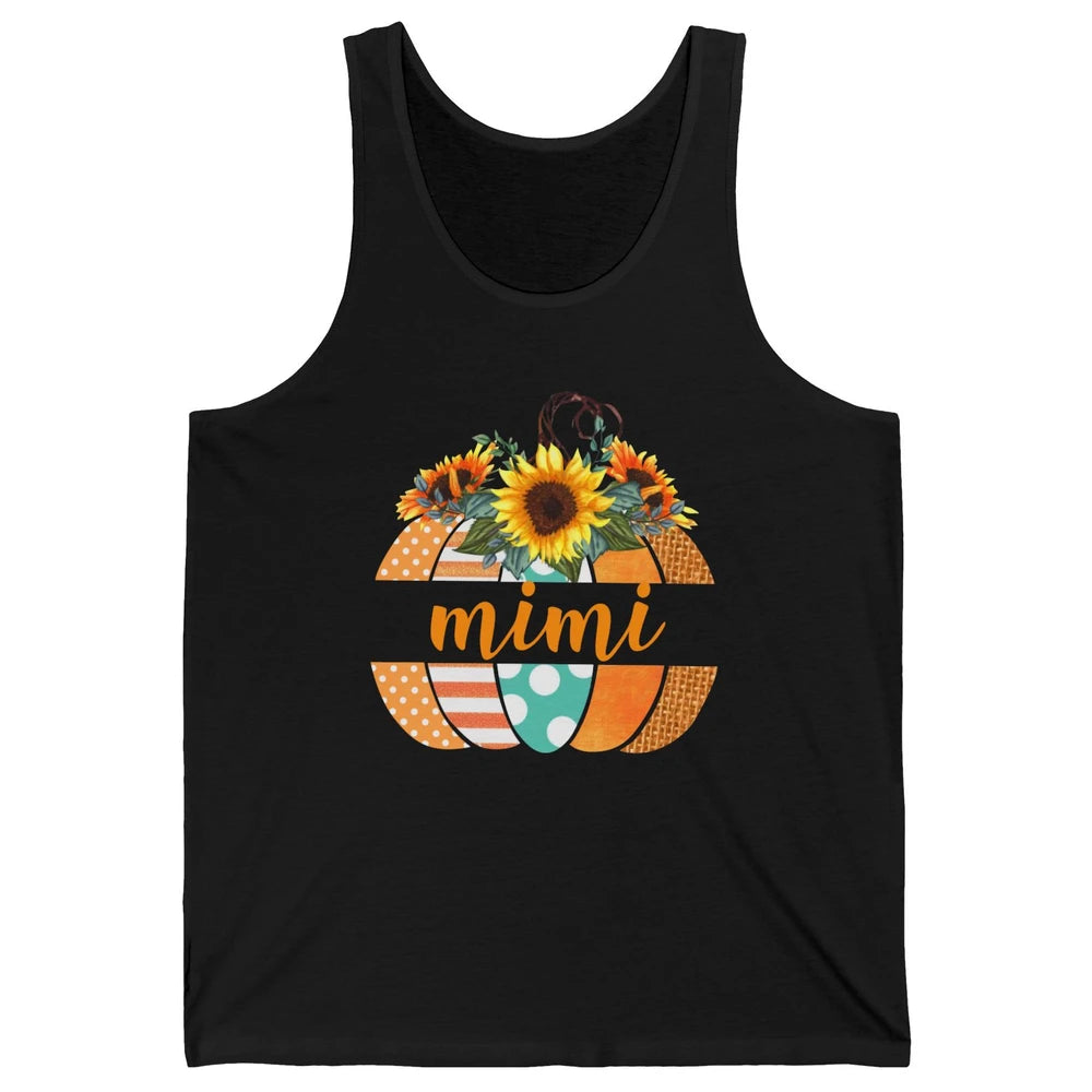 Mimi Sunflower Pumpkin Welcome Fall Halloween Grandma Gift Unisex Jersey Tank