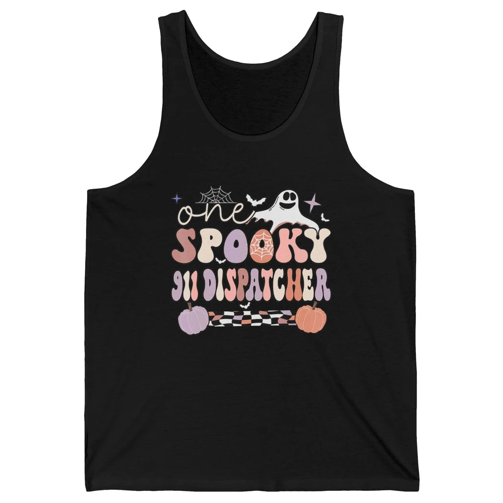 One Spooky Dispatcher 911 Life Operator Pumpkin Halloween Unisex Jersey Tank