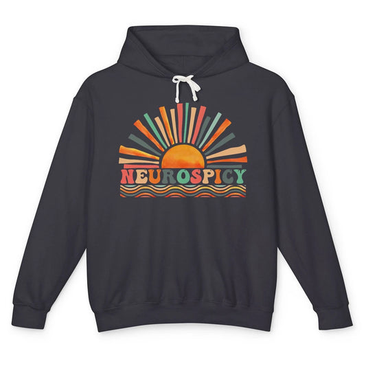 Retro Neurospicy Funny ADHD Neurodiversity Autism Awareness Unisex Lightweight Hoodie
