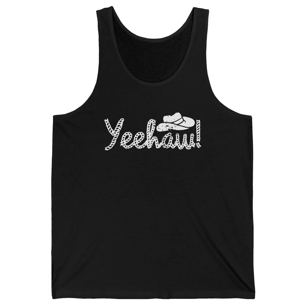 Retro Cowboy Lasso Hat Yeehaw Western Country Cowgirls Horse Unisex Jersey Tank