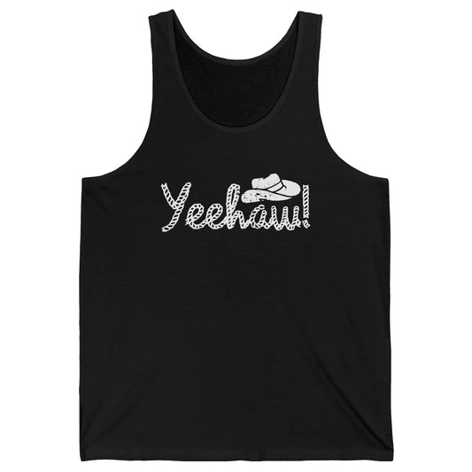 Retro Cowboy Lasso Hat Yeehaw Western Country Cowgirls Horse Unisex Jersey Tank