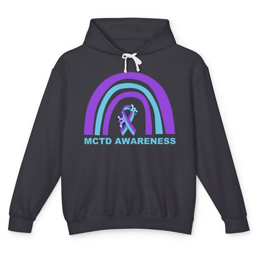 Mixed Connective Tissue Disease Awareness MCTD Floral Ribbon Unisex Lightweight Hoodie