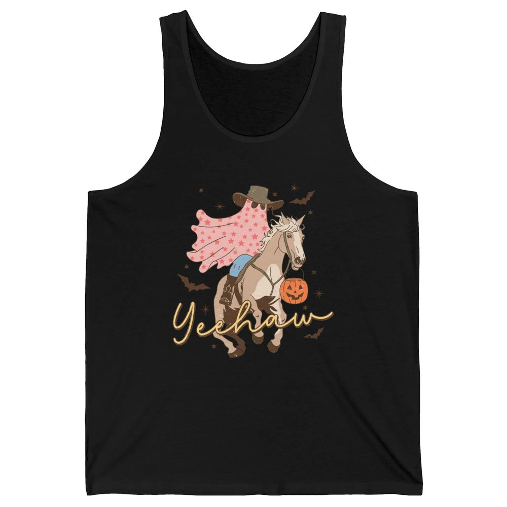 Cowboy Ghost Howdy Ghost Spooky Yeehaw Western Halloween Unisex Jersey Tank