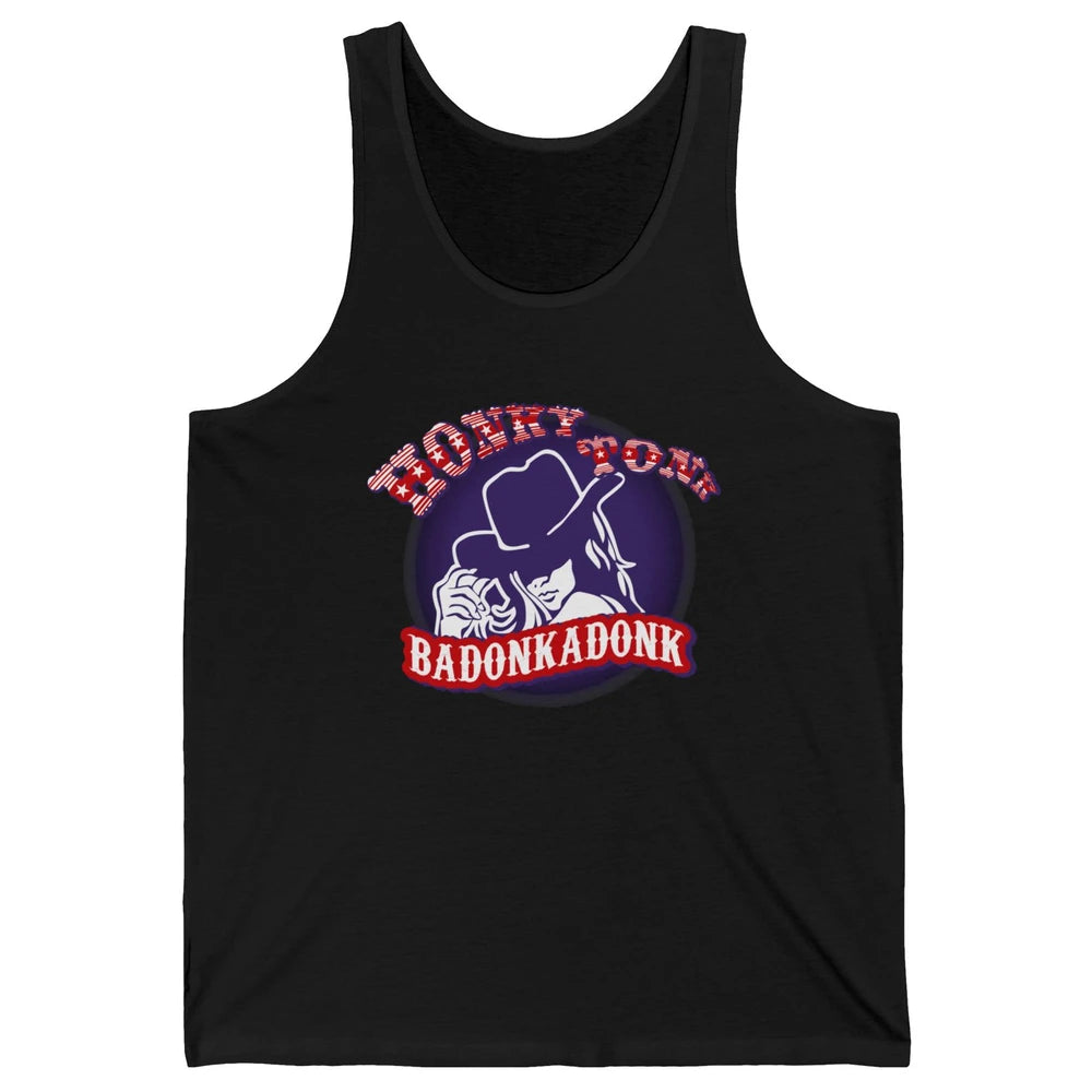 Retro Cowgirl Honky Tonk Badonkadonk Western Country Unisex Jersey Tank