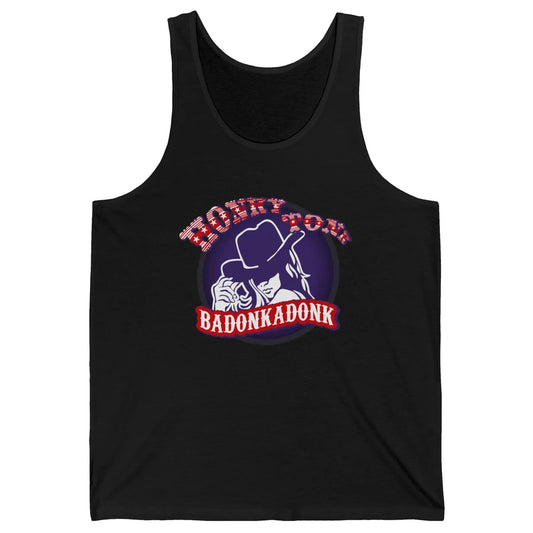 Retro Cowgirl Honky Tonk Badonkadonk Western Country Unisex Jersey Tank