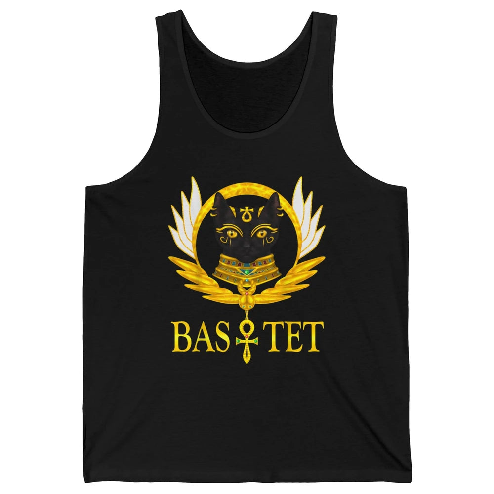 Retro Ancient Egyptian Cat Egypt Goddess Bastet Wings Horus Unisex Jersey Tank