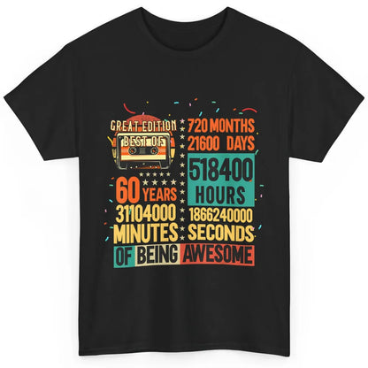 Retro 60s Lifetime Cassette Music Count Down 60th Birthday Classic Unisex T-Shirt