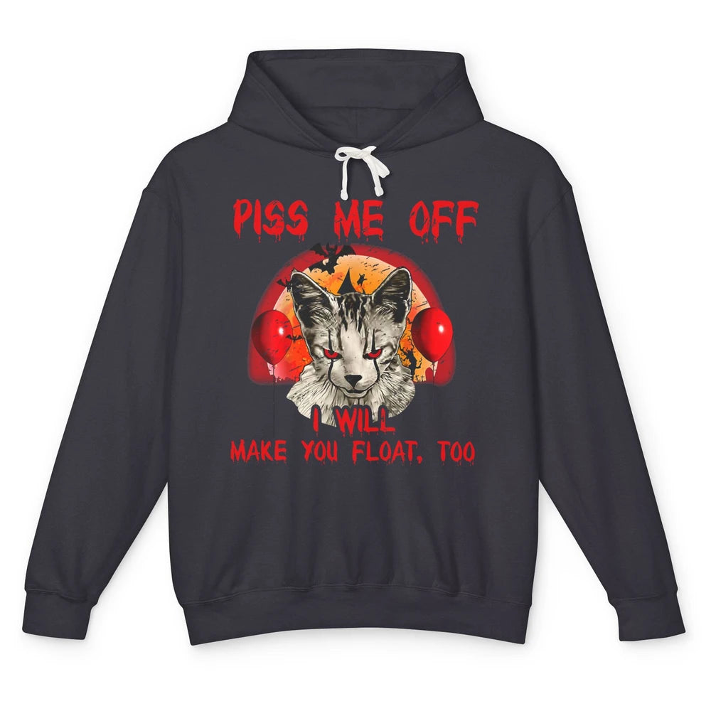 Retro Horror Cat Clown Piss Me Off Float Halloween Costume Unisex Lightweight Hoodie