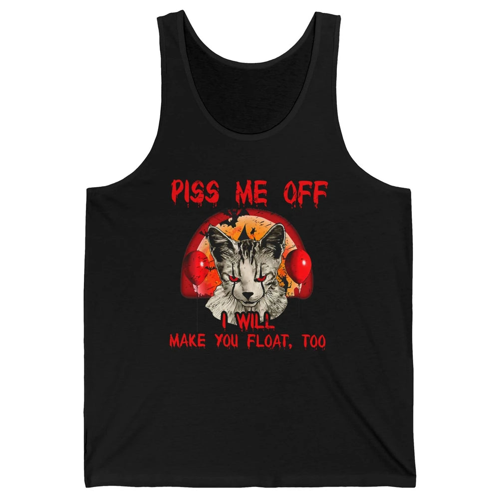 Retro Horror Cat Clown Piss Me Off Float Halloween Costume Unisex Jersey Tank