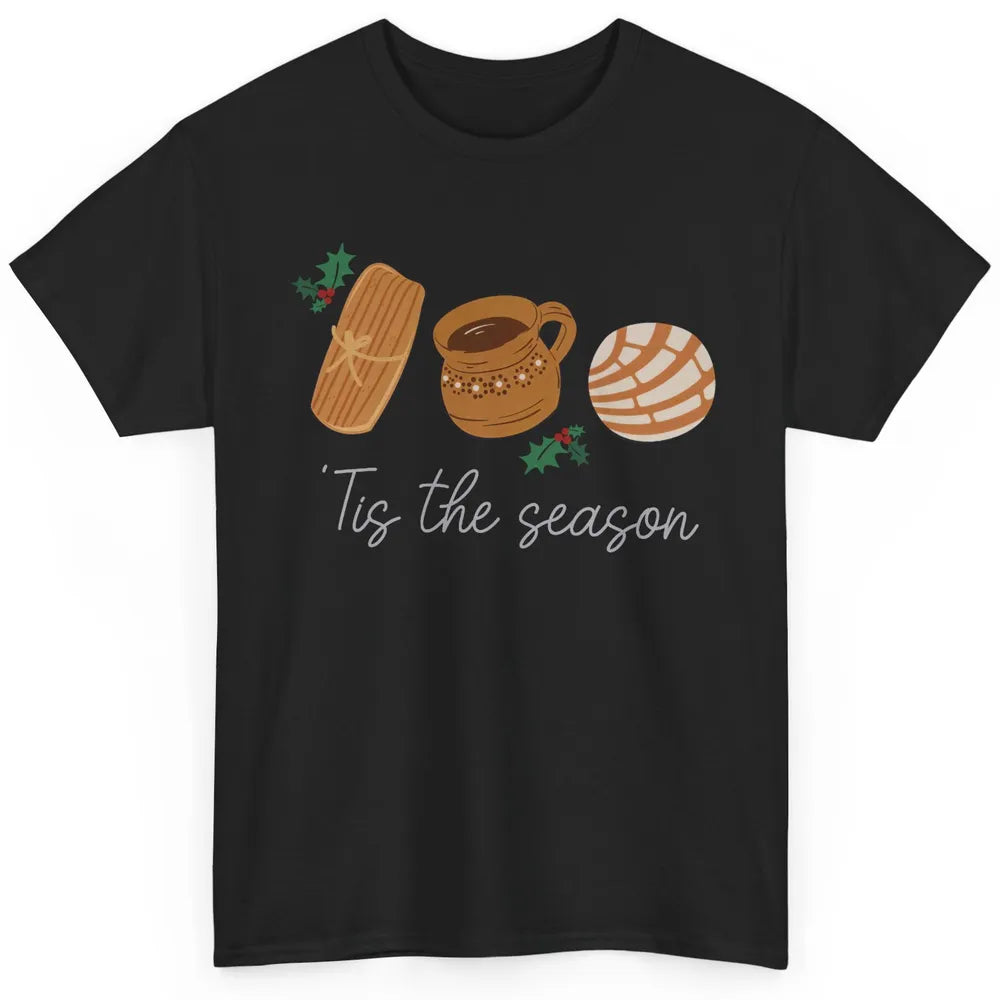 Mexican Christmas Feliz Navidad Concha Tamale Sweet Bread Classic Unisex T-Shirt