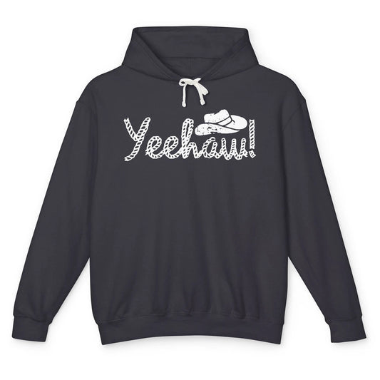 Retro Cowboy Lasso Hat Yeehaw Western Country Cowgirls Horse Unisex Lightweight Hoodie