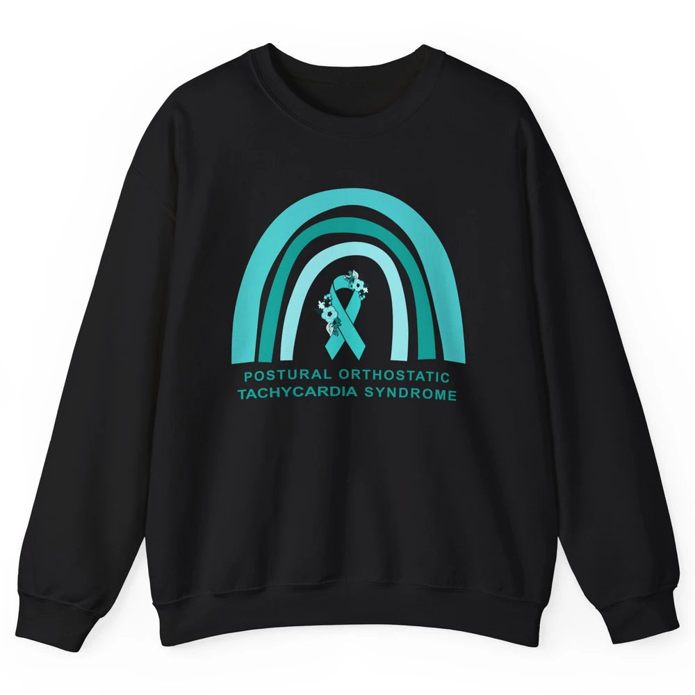 POTS Postural Orthostatic Tachycardia Syndrome Turquoise Unisex Crewneck Sweatshirt