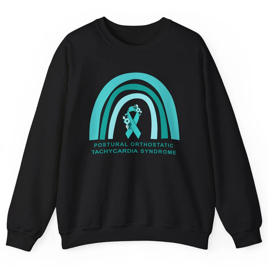 POTS Postural Orthostatic Tachycardia Syndrome Turquoise Unisex Crewneck Sweatshirt