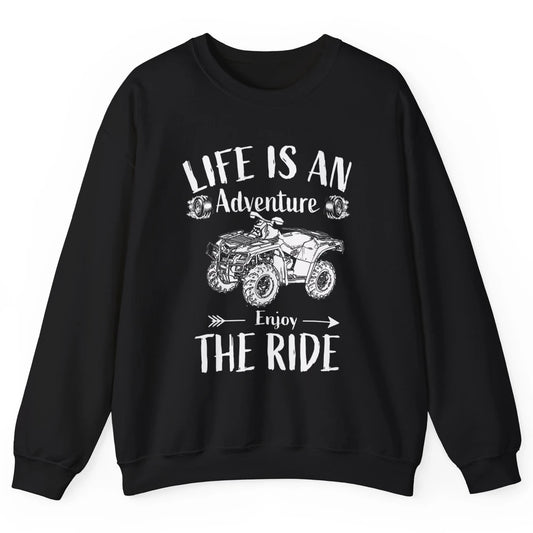 Retro Enjoy The Ride ATV Rider UTV Mud Riding SXS Offroad Unisex Crewneck Sweatshirt