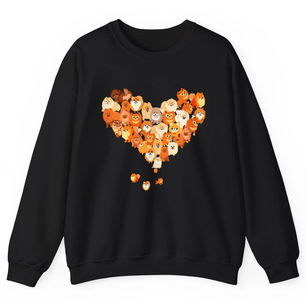 Pomeranian Heart Cute Pomeranian Dog Lovers Gift My Pet Love Unisex Crewneck Sweatshirt