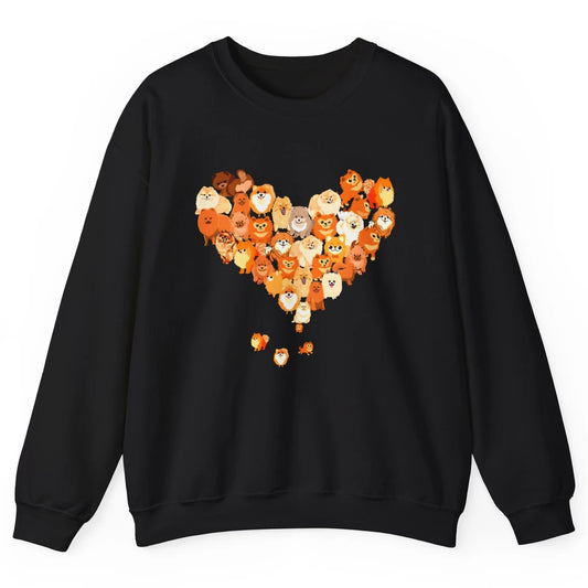 Pomeranian Heart Cute Pomeranian Dog Lovers Gift My Pet Love Unisex Crewneck Sweatshirt