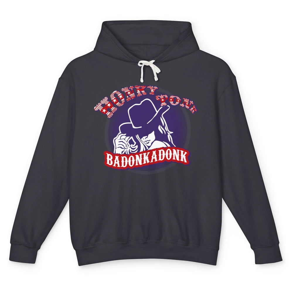 Retro Cowgirl Honky Tonk Badonkadonk Western Country Unisex Lightweight Hoodie