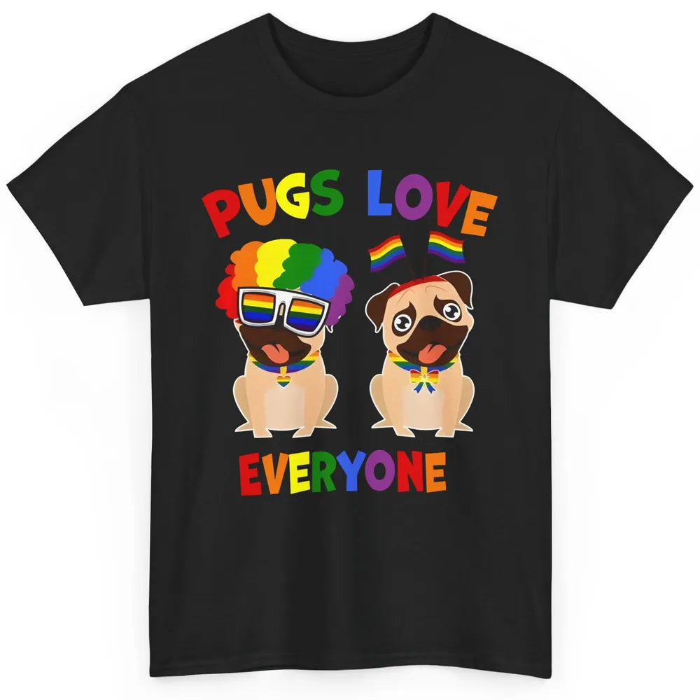 Pride Parade Pugs Love Everyone LGBT Pugs Gay Pride LGBT Classic Unisex T-Shirt