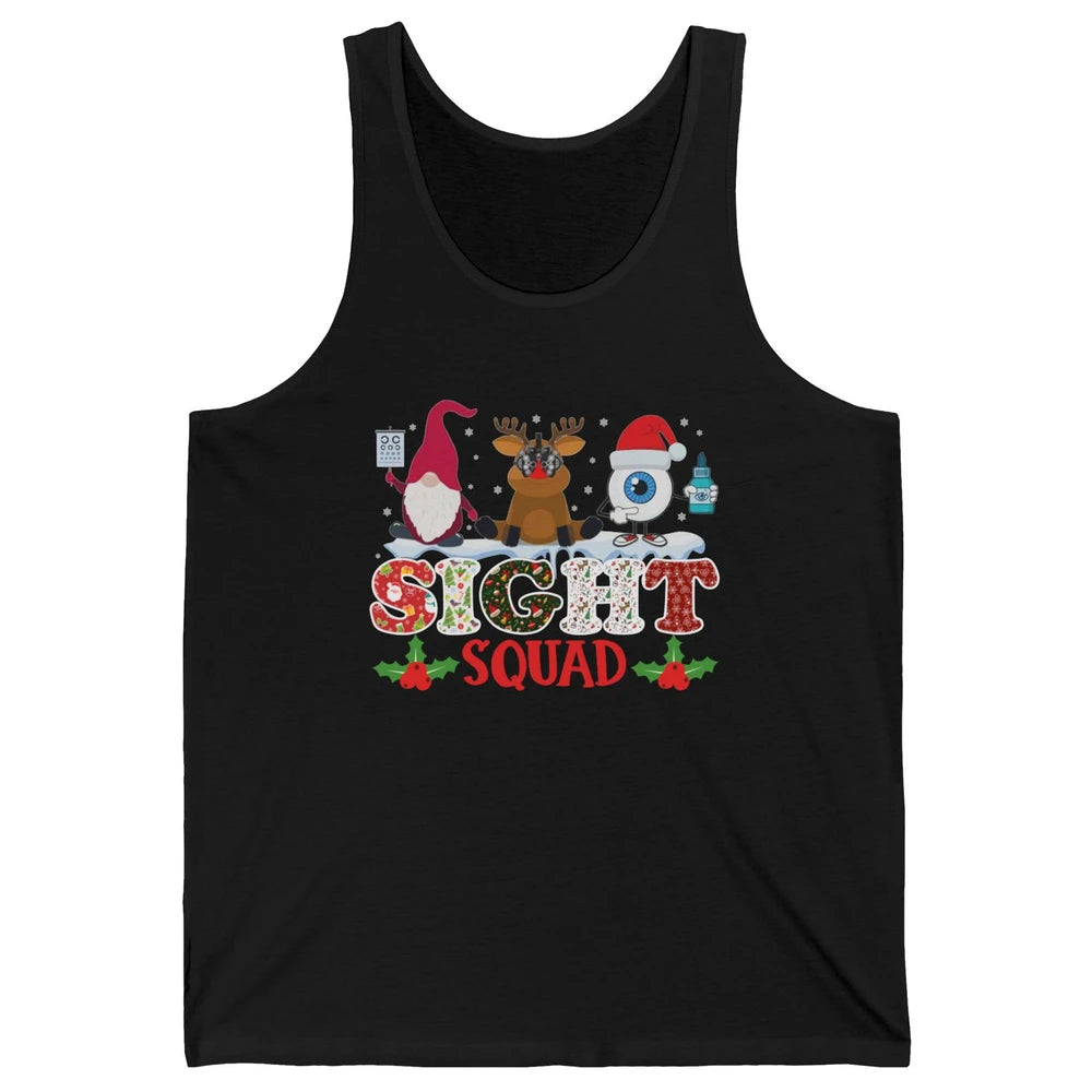 Optometrist Sight Squad Gnome Reindeer Optician Christmas Unisex Jersey Tank