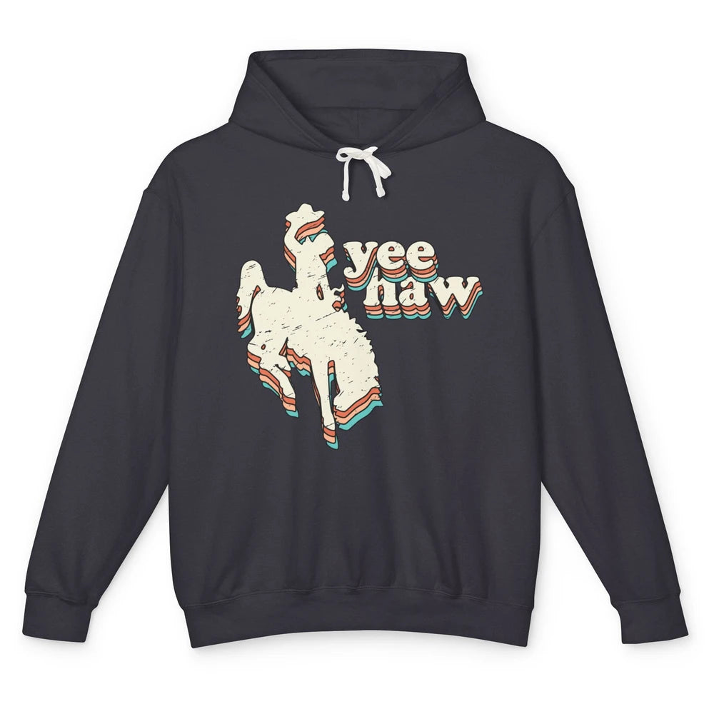 Retro Cowboy Yeehaw Western Country Cowgirls Horse Lovers Unisex Lightweight Hoodie