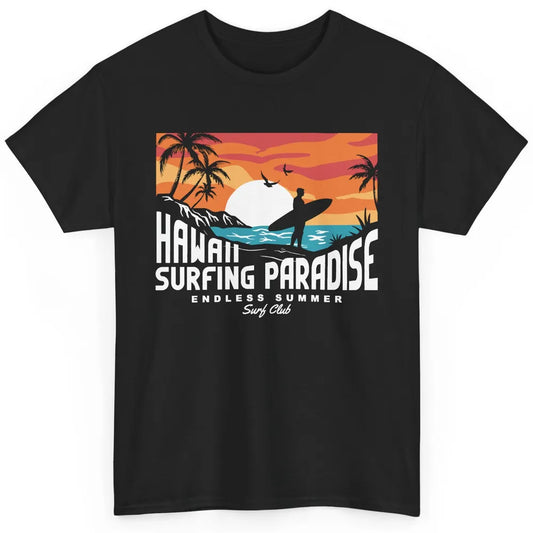 Retro Hawaii Palms Surfing Paradise Surf Club Endless Summer Classic Unisex T-Shirt