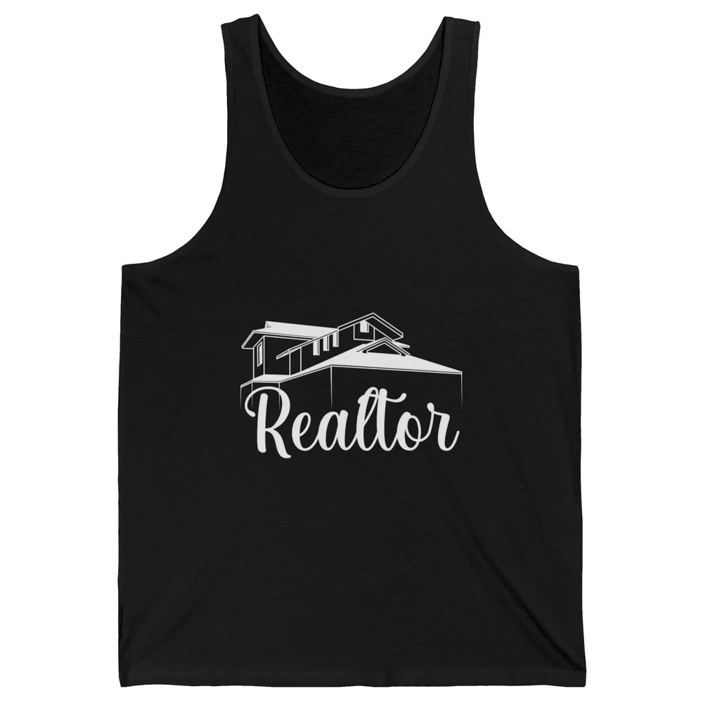 Real Estate Realtor Be There For You House Agent Close Deal Unisex Jersey Tank