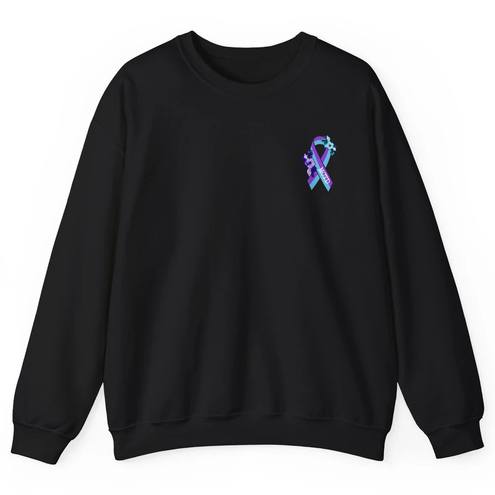 Mixed Connective Tissue Disease Awareness MCTD Floral Ribbon Unisex Crewneck Sweatshirt