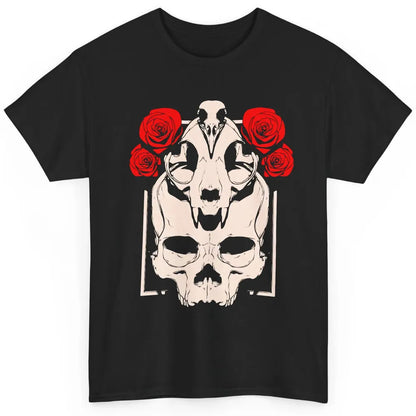 Mystical Skulls Gothic Witch Floral Grunge Magic Occult Edgy Classic Unisex T-Shirt