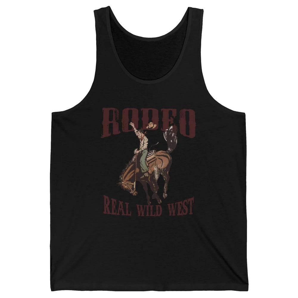 Retro Cowboy Hold Your Horses Real Wild West Country Cowgirl Unisex Jersey Tank