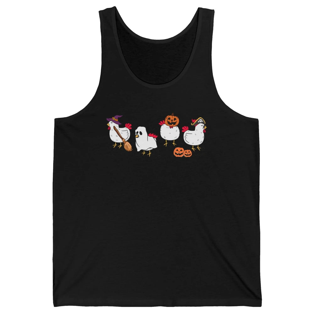 Chicken Ghost Funny Halloween Farm Spooky Chicken Lover Gift Unisex Jersey Tank