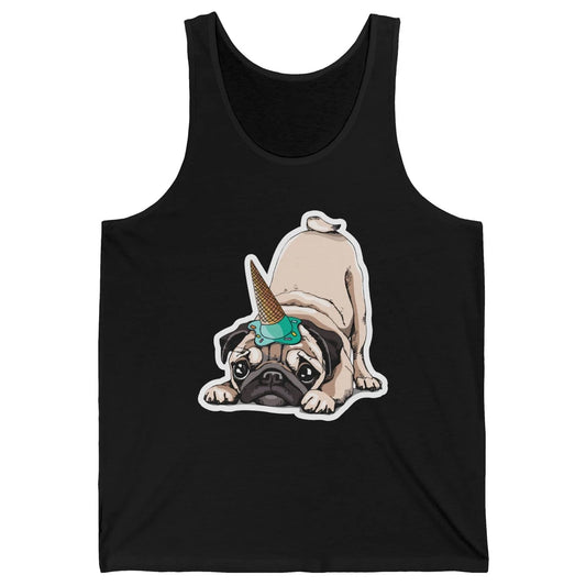 Puppy Pugs Funny Unicorn Pug Dog Lovers Gift Cute Pug Dog Unisex Jersey Tank