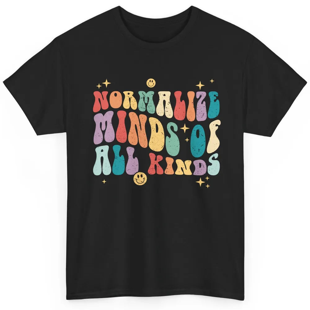 Retro Autism Normalize Minds Of All Kinds Neurodiversity Classic Unisex T-Shirt