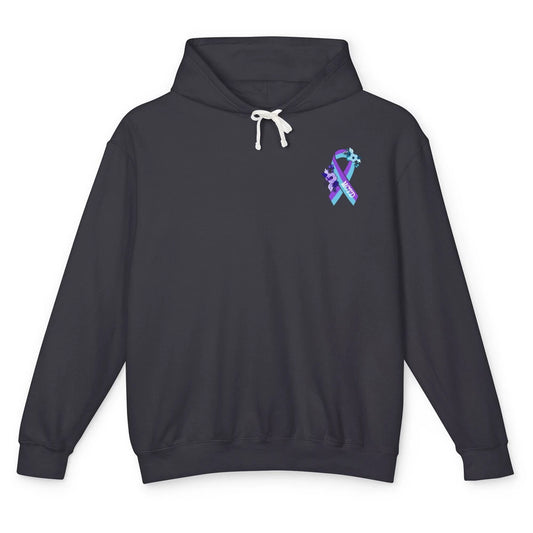 Mixed Connective Tissue Disease Awareness MCTD Floral Ribbon Unisex Lightweight Hoodie