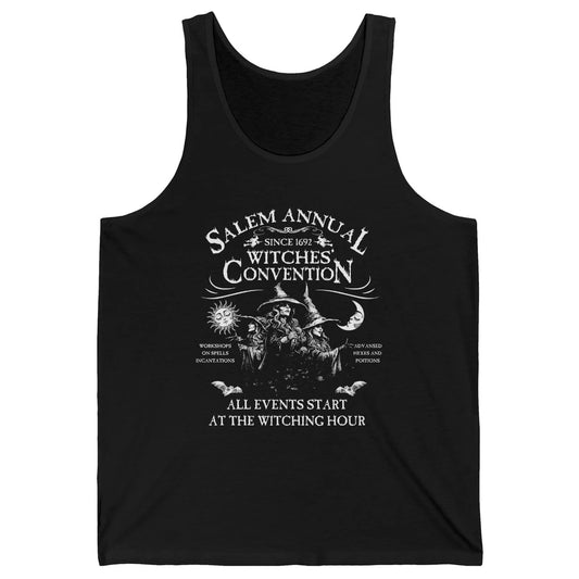 Retro Salem Annual Witches Convention Halloween Witch Magic Unisex Jersey Tank
