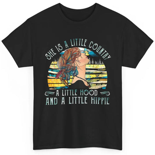 Retro Hippie Girl She's A Little Country A Little Hood Peace Classic Unisex T-Shirt