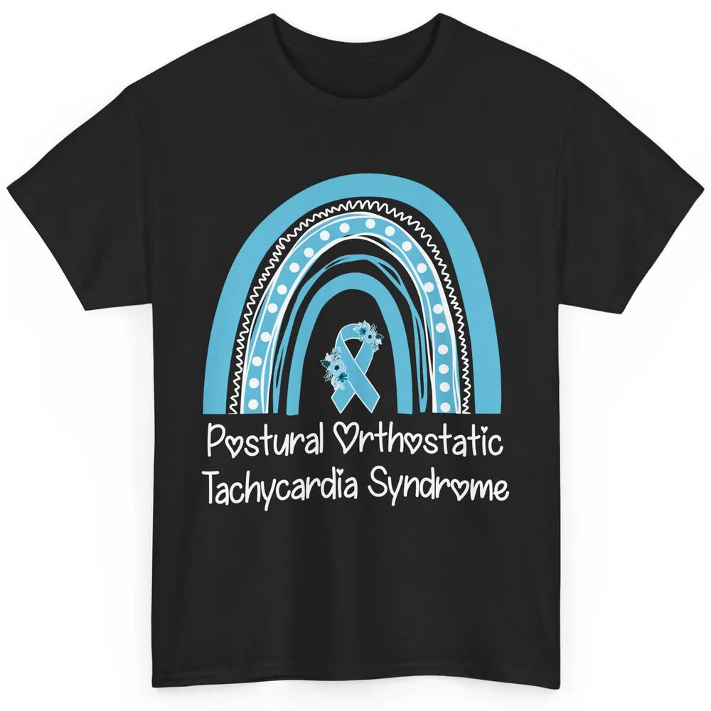 Postural Orthostatic Tachycardia Syndrome Turquoise Rainbow Classic Unisex T-Shirt