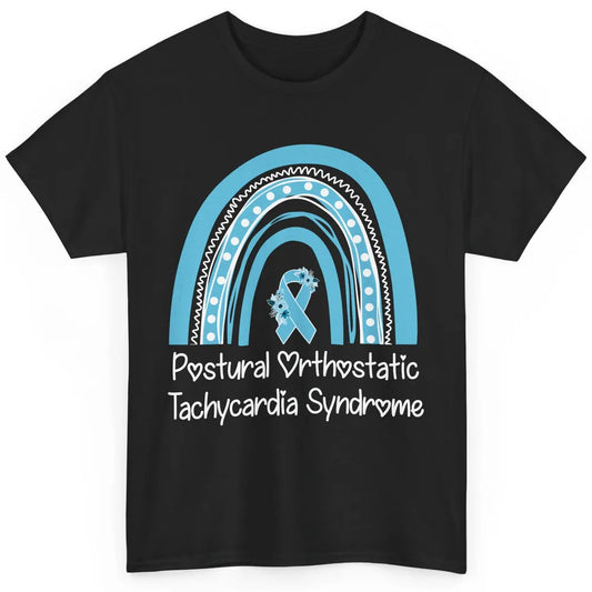 Postural Orthostatic Tachycardia Syndrome Turquoise Rainbow Classic Unisex T-Shirt