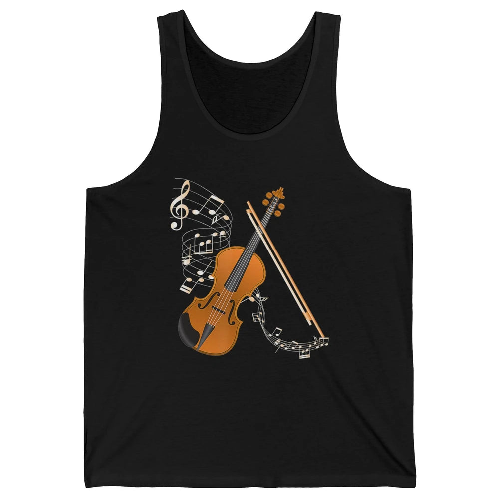 Orchestra Violin Player Retro Violinist Musical Instrument Unisex Jersey Tank