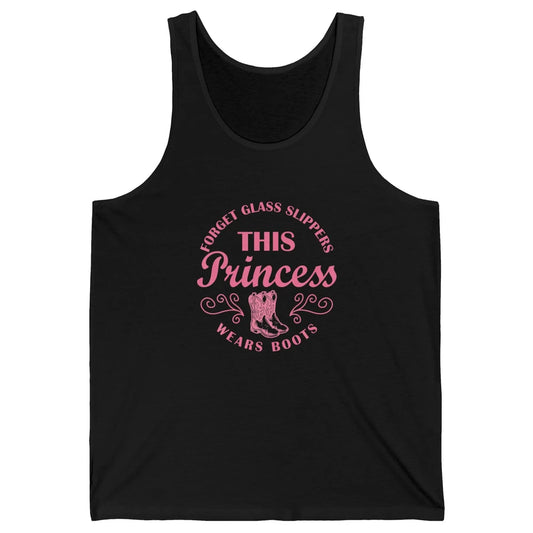 Princess Cowboy Boots Western Country Cowgirl Girls Rodeo Unisex Jersey Tank