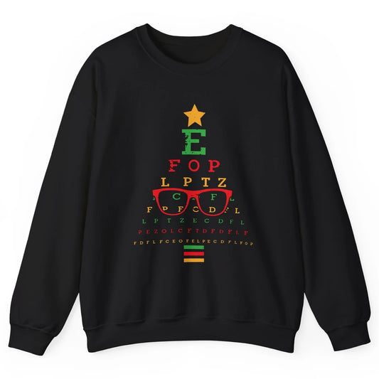 Optometrist Christmas Tree Optometry Symbols Optician Gift Unisex Crewneck Sweatshirt