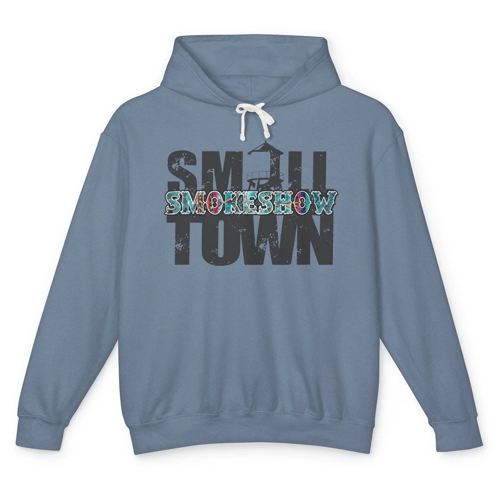 Retro Farm Barn Small Town Smokeshow Western Country Cowgirl Unisex Lightweight Hoodie