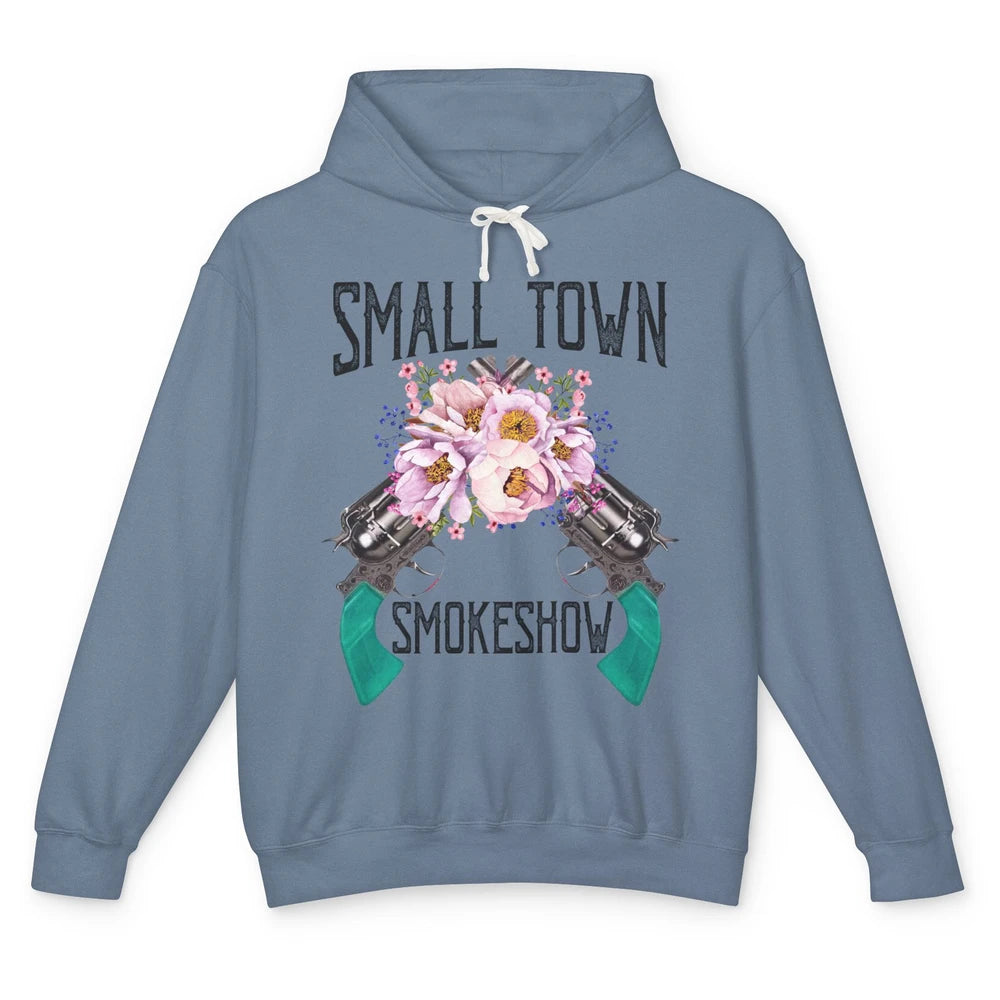 Retro Floral Cowgirl Small Town Smokeshow Western Country Unisex Lightweight Hoodie