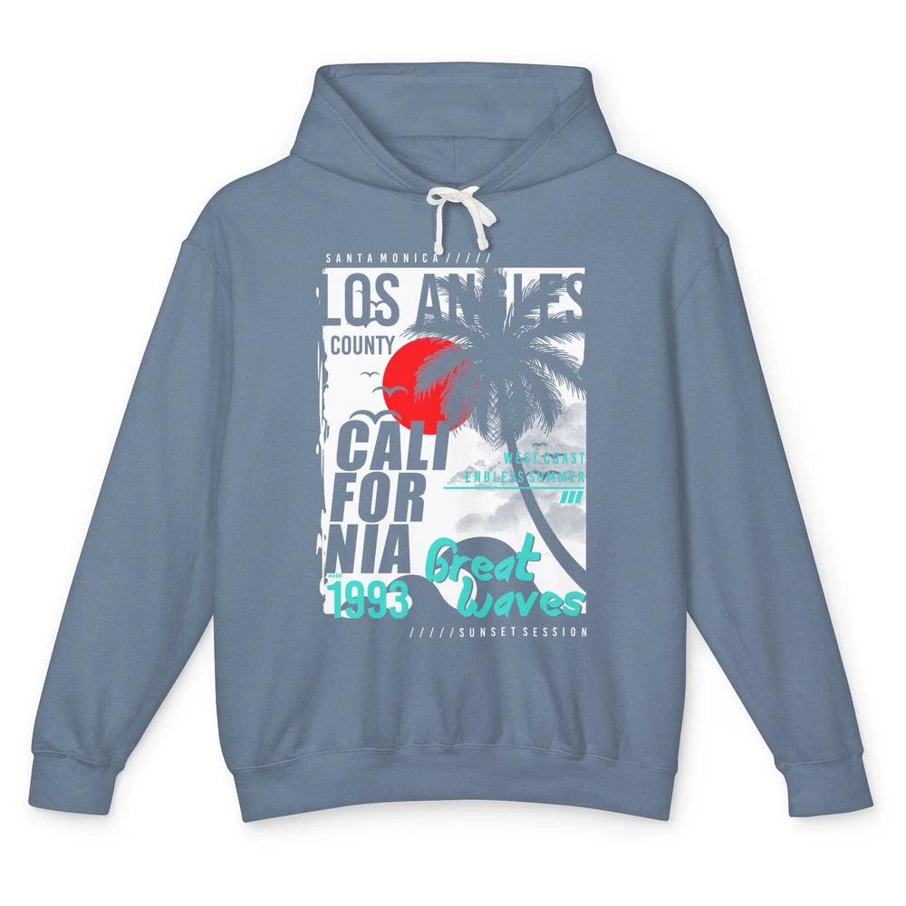 Retro Los Angeles California West Coast Endless Summer 1993 Unisex Lightweight Hoodie